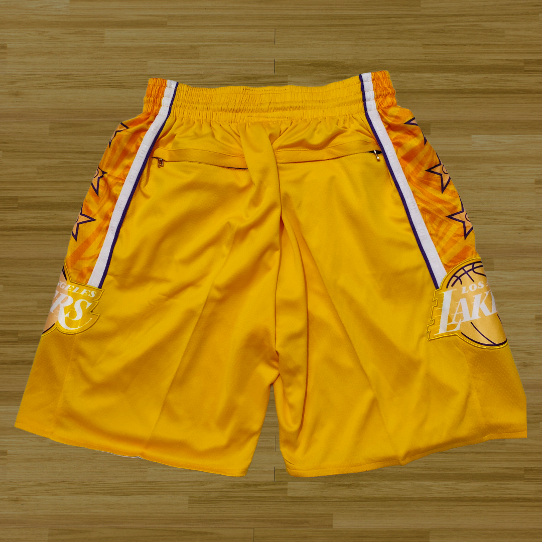 Lakers - Retro Shorts - Yellow Stars