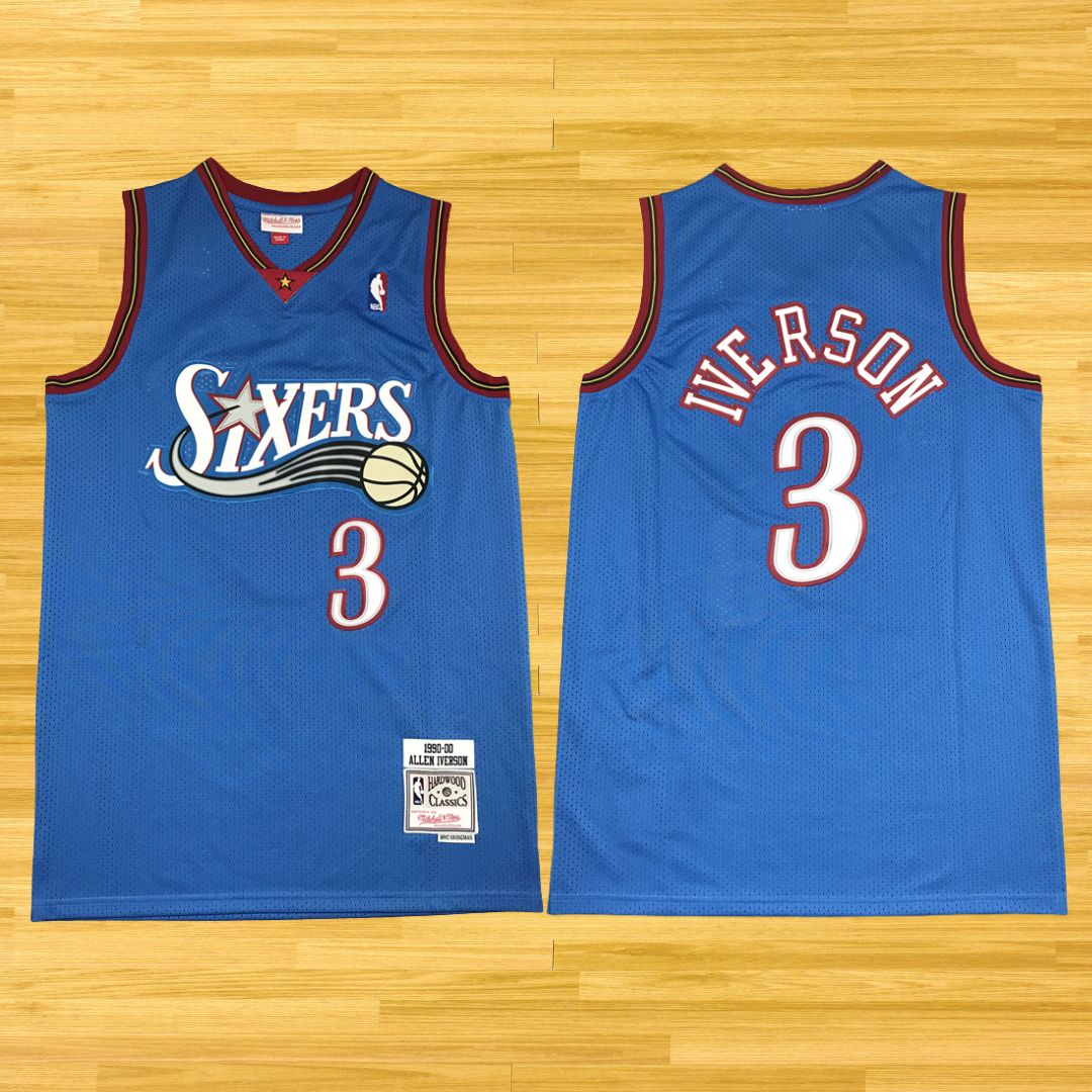 76ers - Allen Iverson - Retro Jersey - Blue