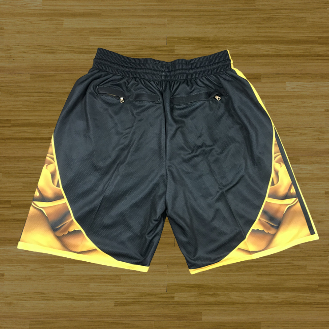 Warriors - Retro Shorts - Black & Gold