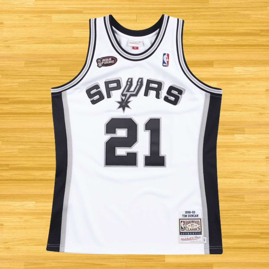 Spurs - Tim Duncan - Retro Jersey - White