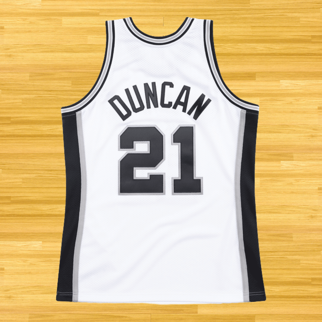 Spurs - Tim Duncan - Retro Jersey - White