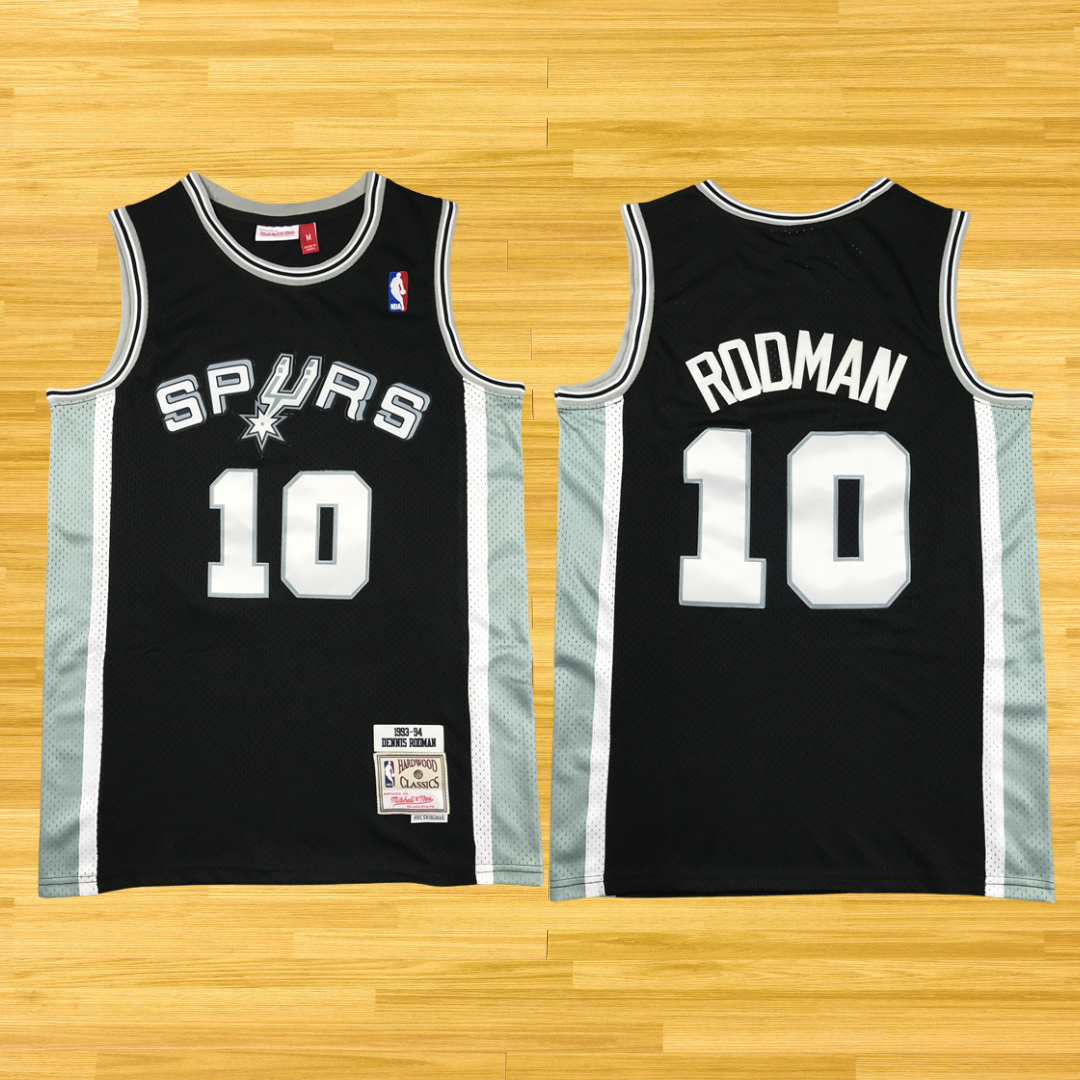 Spurs - Dennis Rodman - Retro Jersey - Black