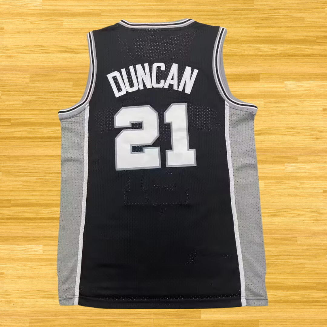 Spurs - Tim Duncan - Retro Jersey - Black