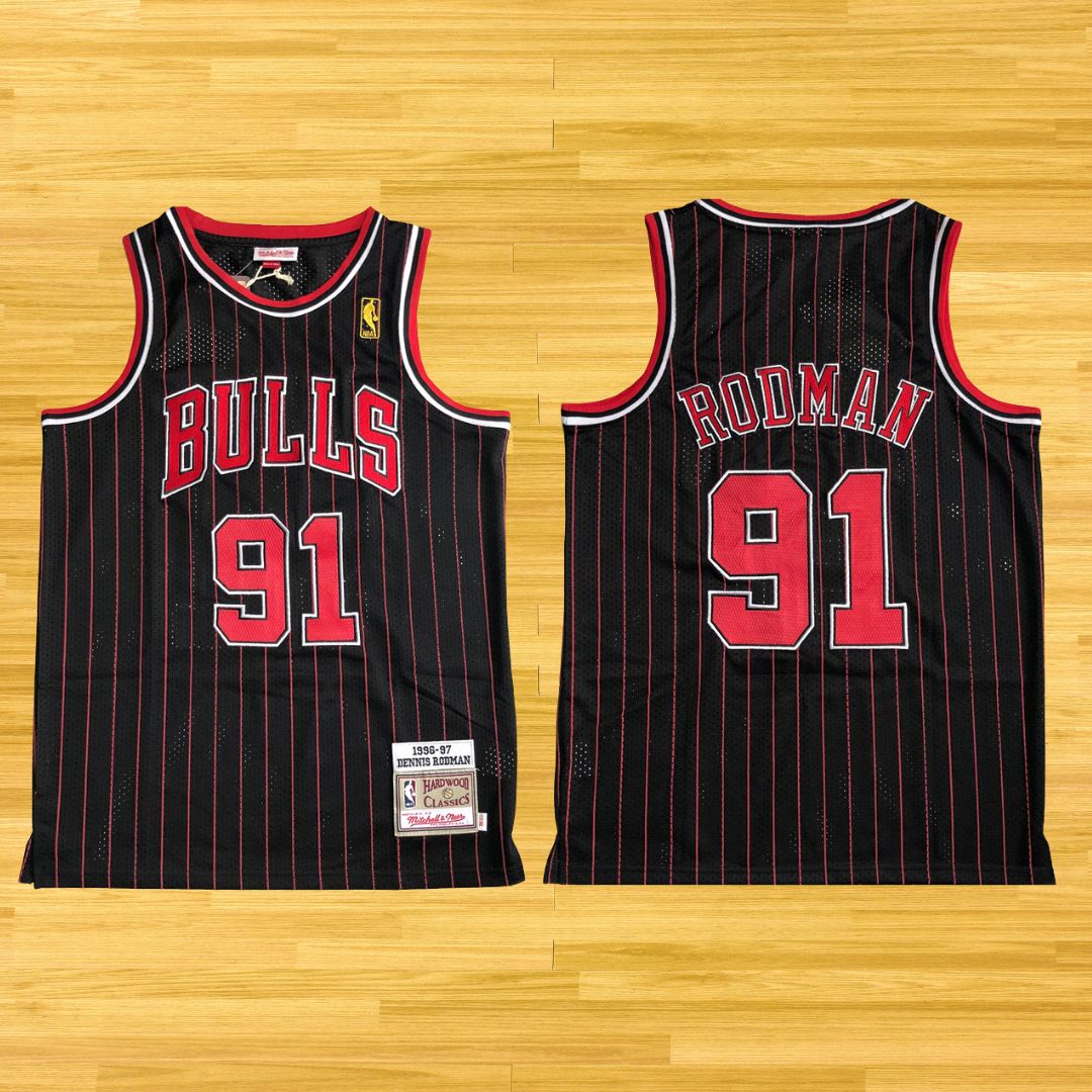 Bulls - Dennis Rodman - Retro Jersey - Black/Red