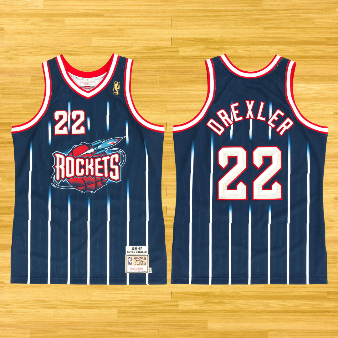 Rockets - Clyde Drexler - Retro Jersey - Navy Blue