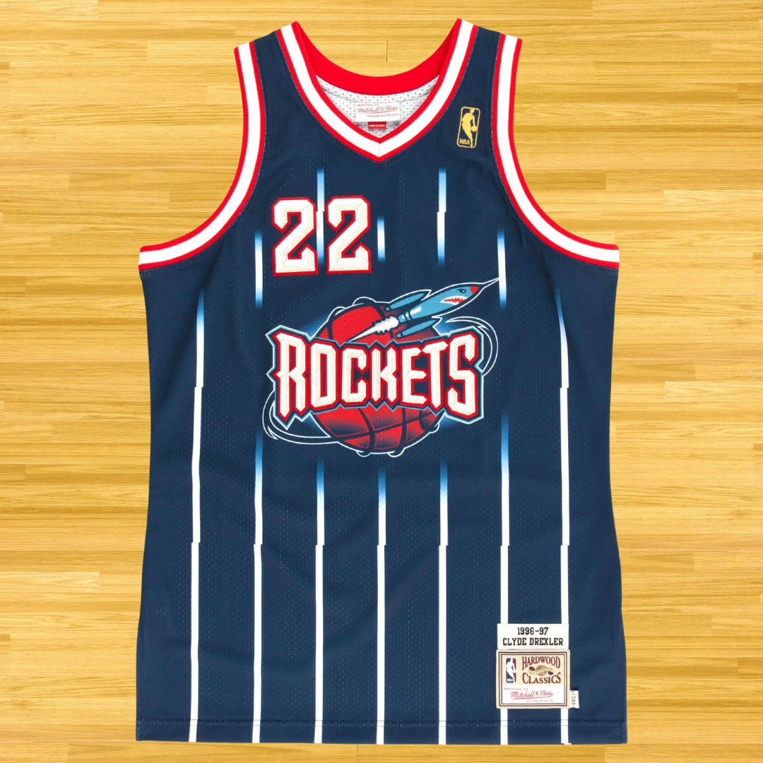 Rockets - Clyde Drexler - Retro Jersey - Navy Blue