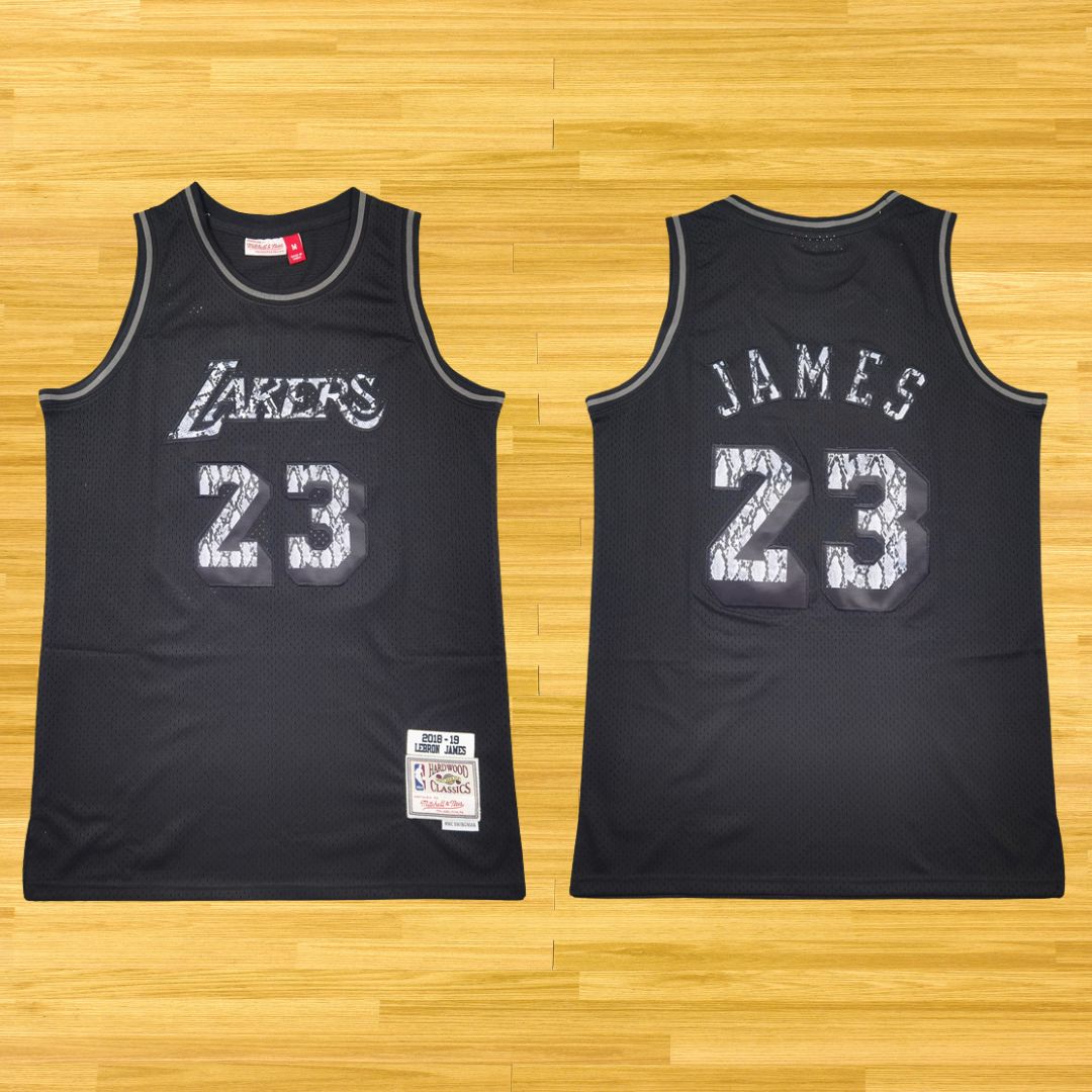 Lakers - Lebron James - Retro Jersey - Black/Grey