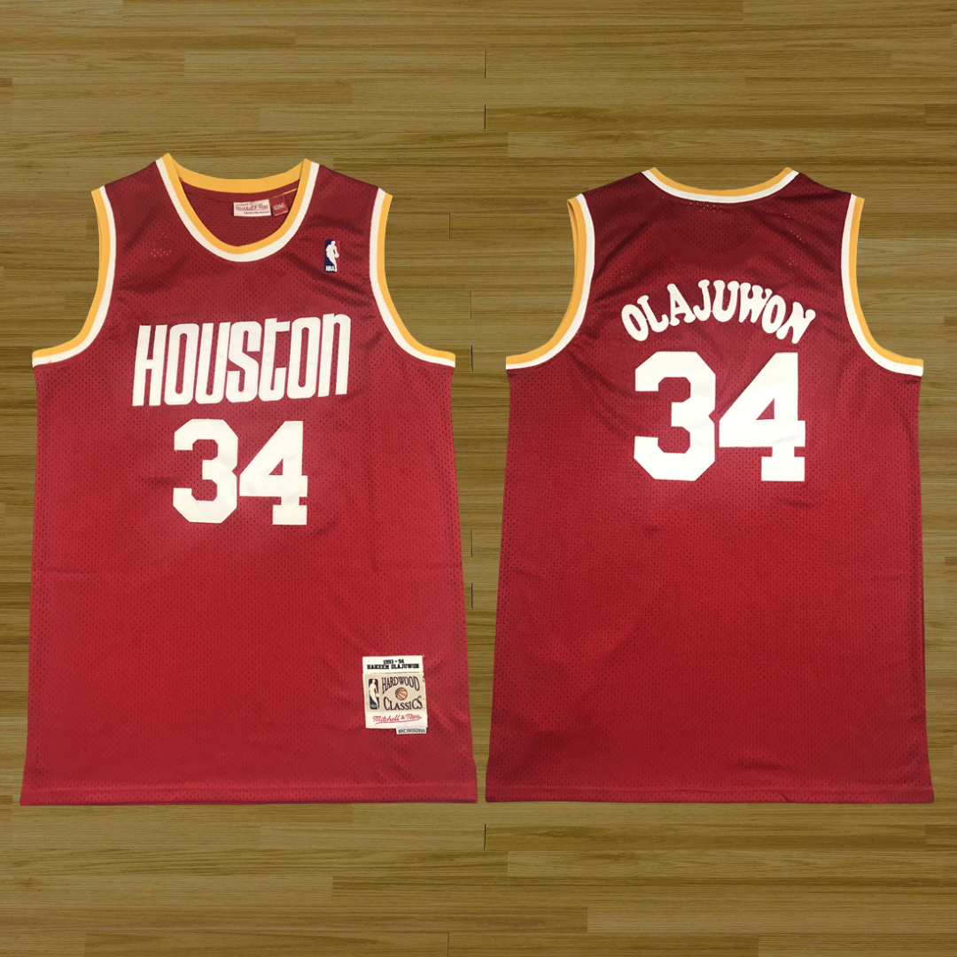 Rockets - Hakeem Olajuwon - Retro Jersey - Red