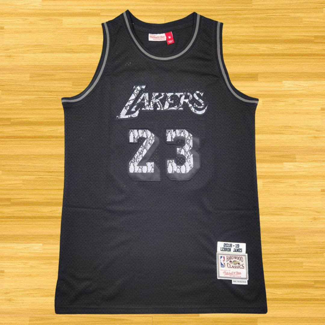 Lakers - Lebron James - Retro Jersey - Black/Grey