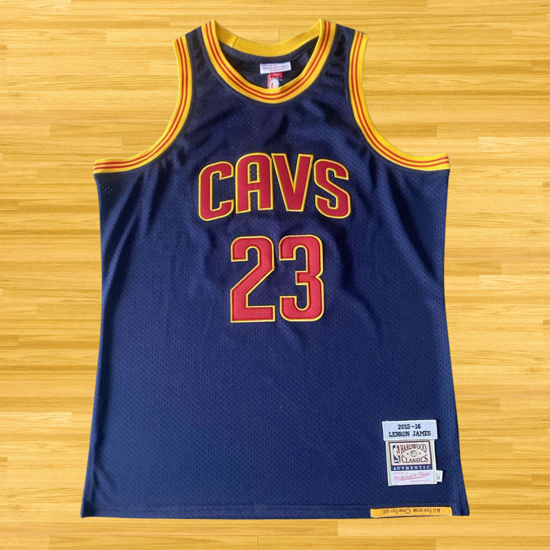 Cavaliers - Lebron James - Retro Jersey - Navy Blue/Red