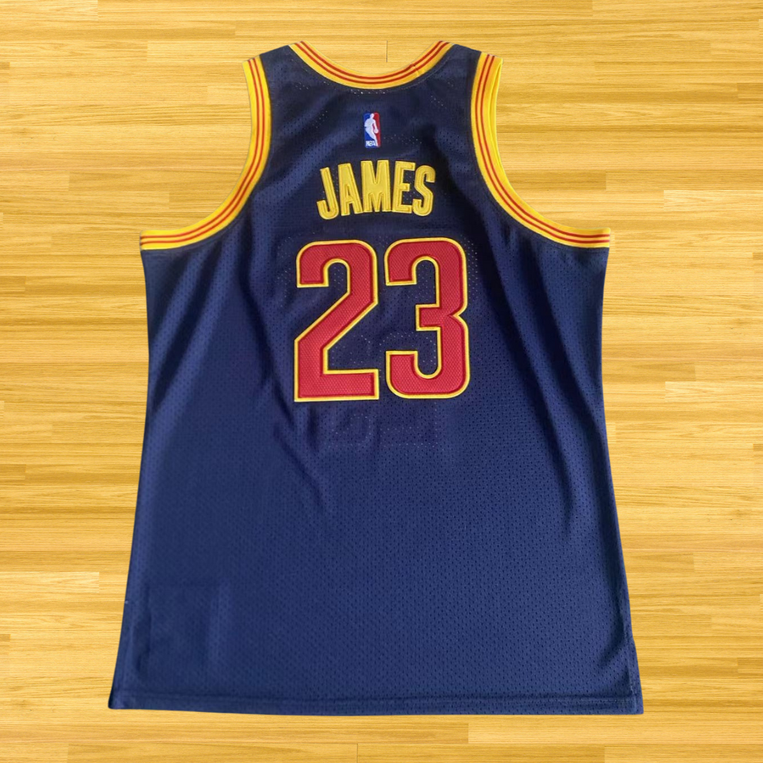 Cavaliers - Lebron James - Retro Jersey - Navy Blue/Red