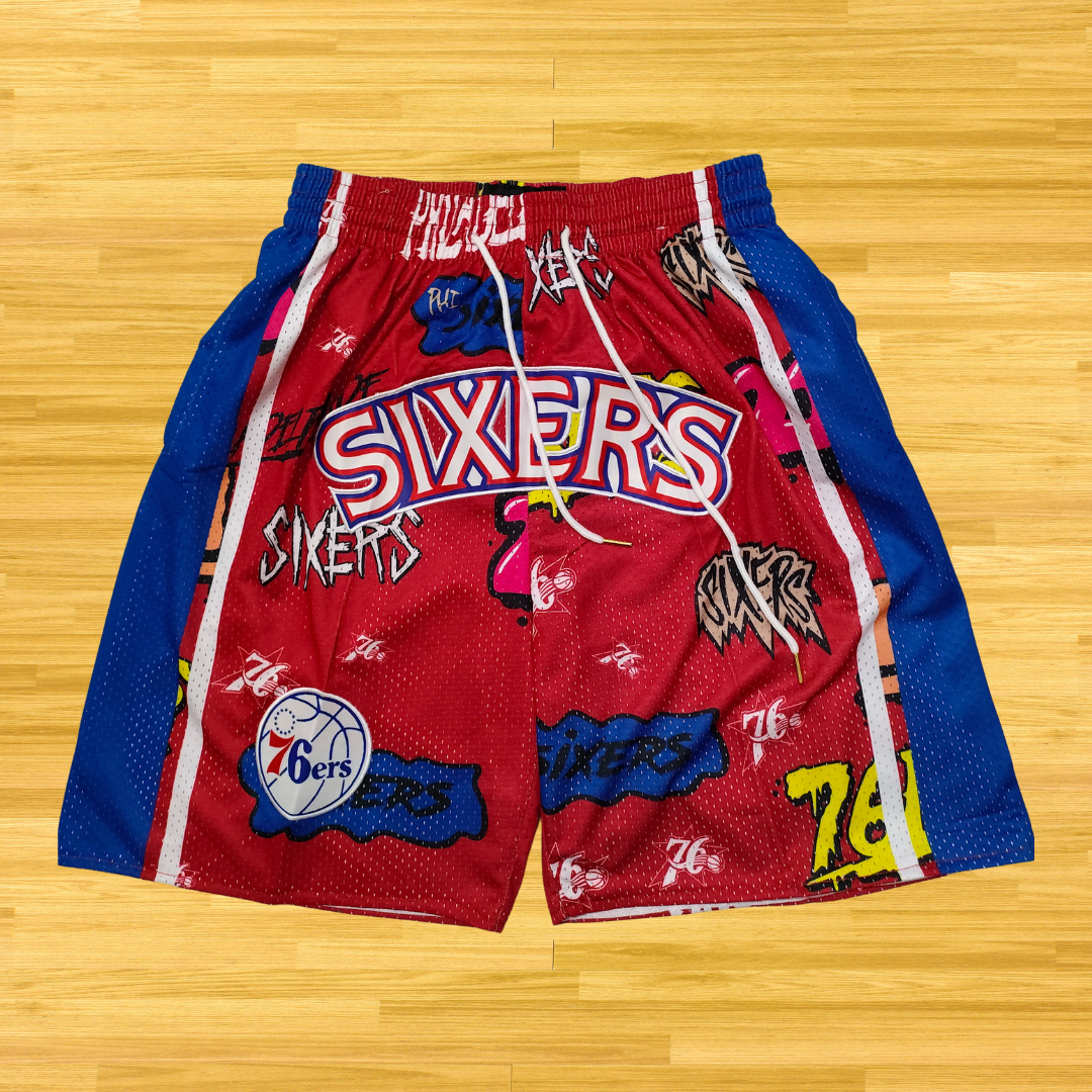 76ers - Retro Shorts - Red