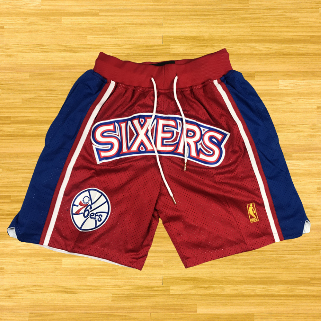 76ers - Retro Shorts - Red Sixers