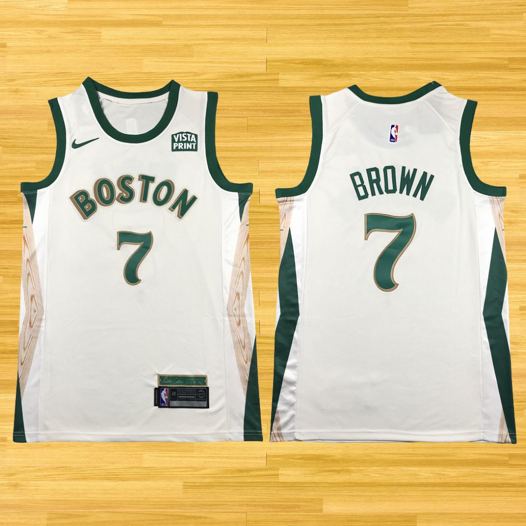 Celtics - Jaylen Brown - 2024 Finals Jersey - White