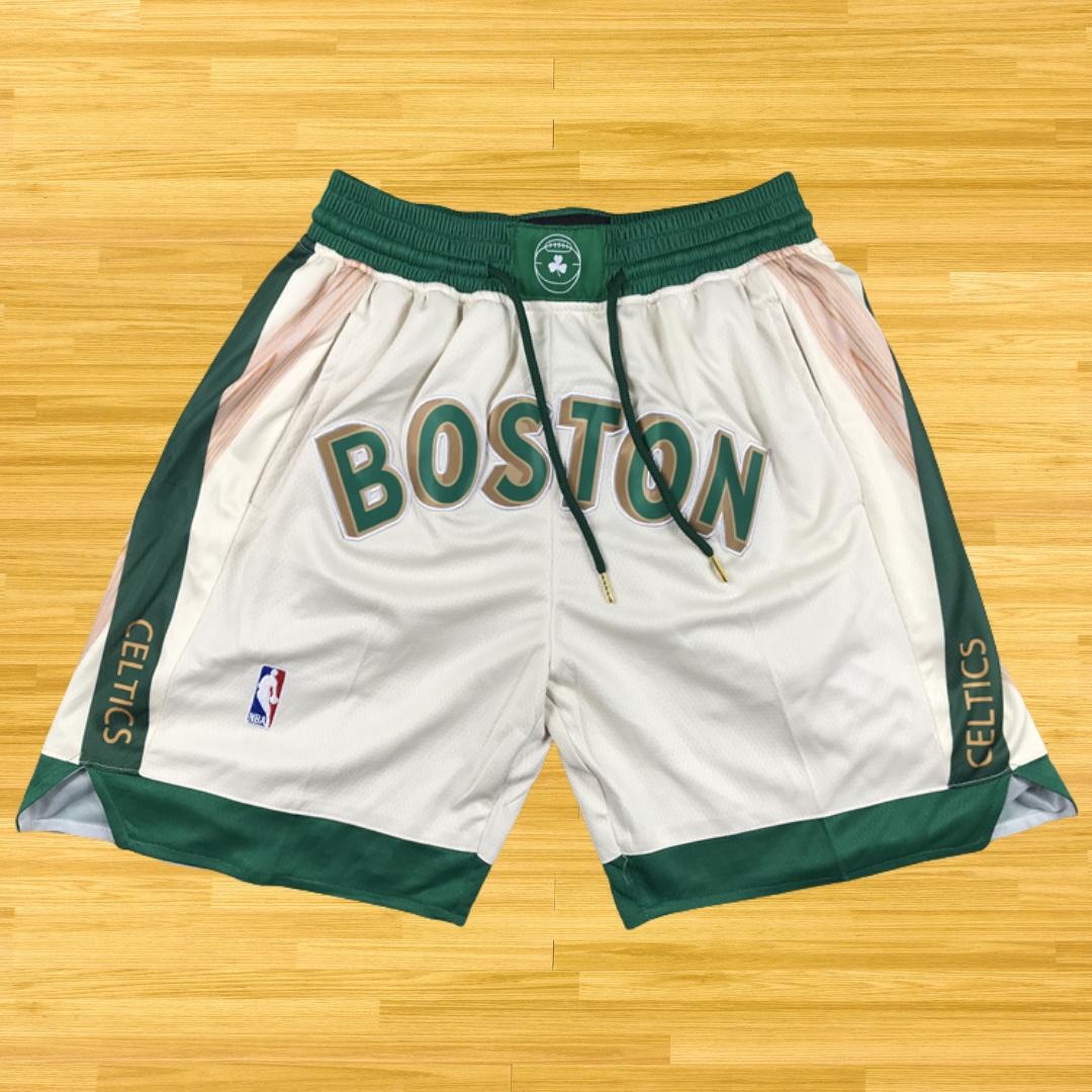 Celtics - Retro Shorts - White Boston