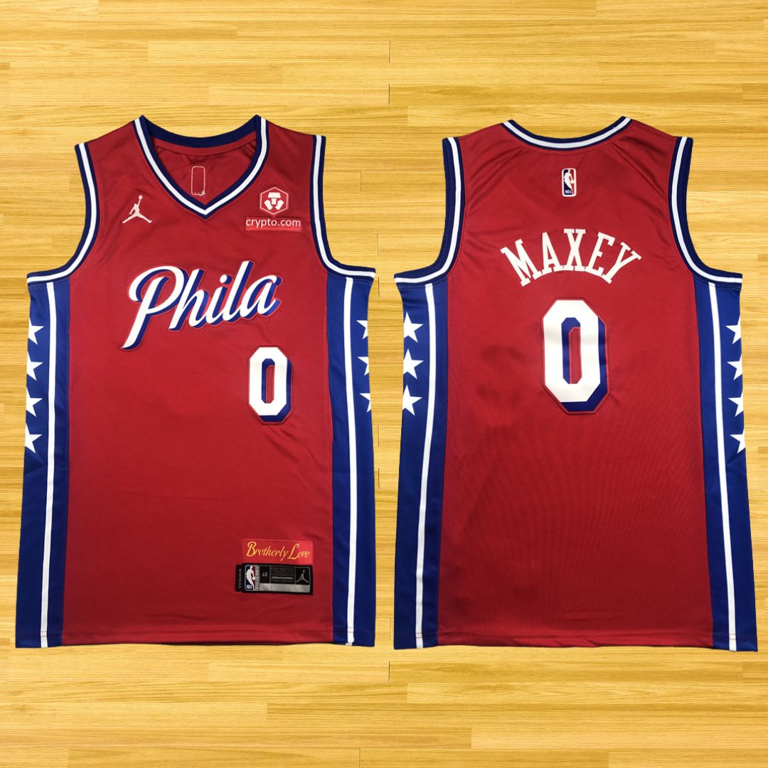 76ers - Tyrese Maxey - 24/25 Jersey - Red